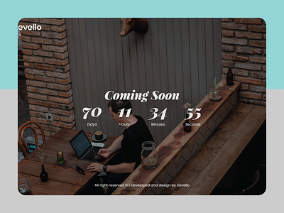 Modern Coming soon landing page ui