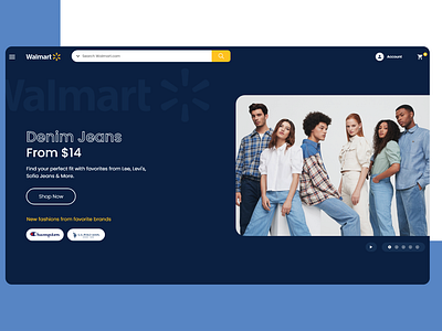 walmart mock up website ui design