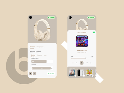 Beats Headphone Control App UI Design