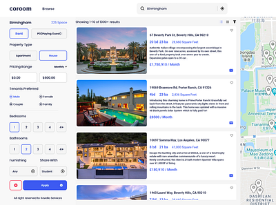 Coroom real estate search template web design flat design landing page real estate search engine ux design web design webdesign