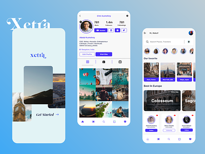 Travel Social Networking App Concept