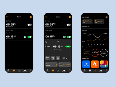 Alarm app design for apple devices