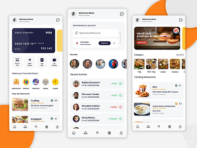 Online Grocery & Food Delivery App with E Wallet and Crypto app design crypto crypto app doordash ecommerce app finance finance app food delivery grocery app grocery design modern app design modern website new app design online food online grocery online shop swiggy ui design ux design wallet app