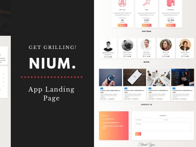 Nium App Landing Page app landing page app landing template html 5 modern web design modern website web page design website