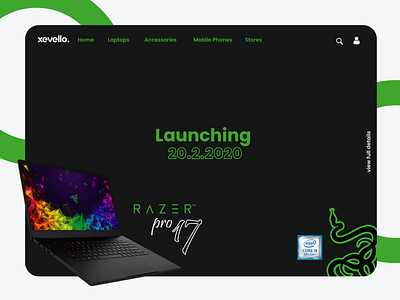 Ecommerce website landing page for @razer-blade ecommerce ecommerce app ecommerce design landing landing design landing page landingpage modern modern design modern ui modern web design razer ui uidesign web page design webdesign website