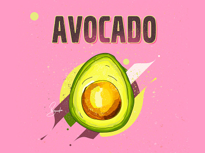 Avocado abstract design art avocado digitalart fruit fruit illustration healthy illustraion inspiration pattern splash texture typogaphy