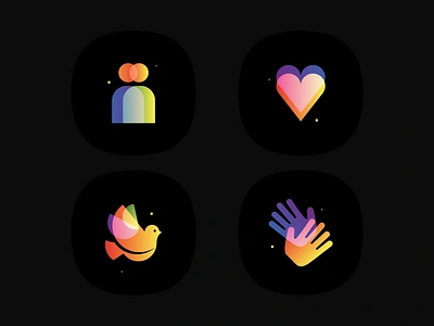 Pride Month design gradient icon iconography icons illustration pattern pride pridemonth ui uitrends