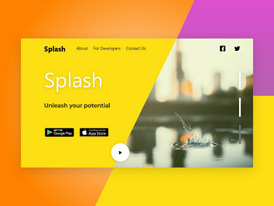 Splash app app page landing page ui uiux ux
