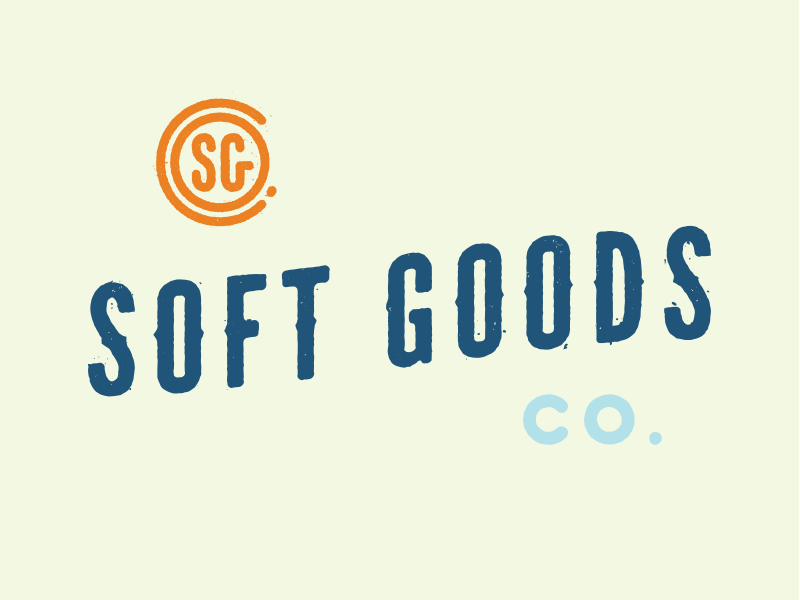 Soft Goods Co. americana branding logo monogram pnw texture vintage