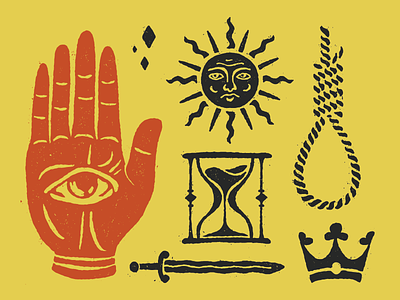 Tarot crown hand noose sun tarot