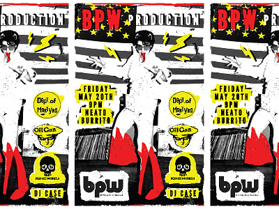 BPW party poster print printmaking punk sreenprint