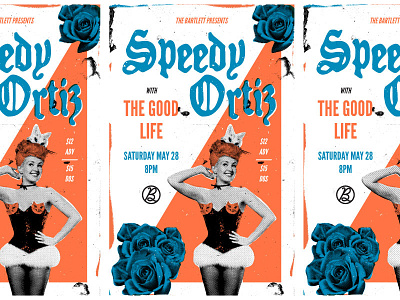 Speedy Ortiz gigposter halftone poster punk rock