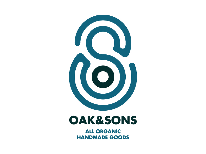 Oak & Sons icon label logo mark retro