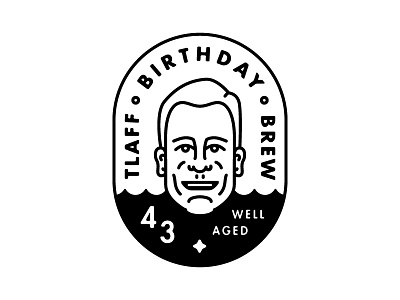 Decal for birthday growler for the big boss in charge at Seven2. beer icon label line mono