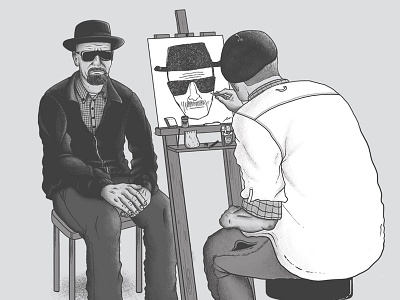 The One Who Draws artist breaking bad heisenberg illustration sketch t shirt