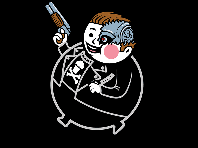 Big Kid Terminator future illustration johnny cupcakes robot terminator tshirt
