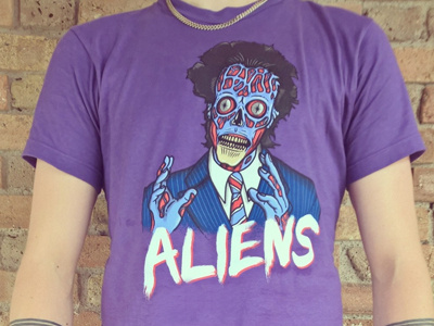 Because Aliens T Shirt aliens horror monster movie obey they live zombie