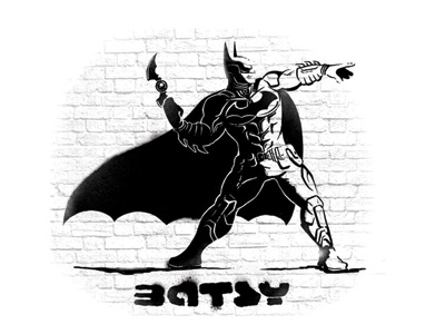 Batsy arkham asylum arkham knight art batman batsy bnkasy flowers graffiti