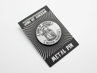 Sons Of Arkham Pin Packaging badge batman bikr enamel pin joker packaging sons of arkham