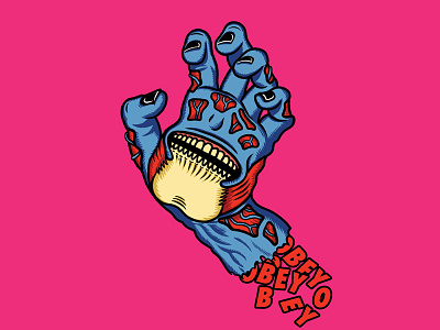 They Skate aliens illustration obey santa cruz screaming hand they live