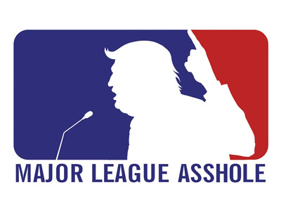 Major League Asshole baseball illustration logo mlb logo sports trump