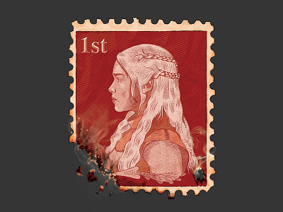 Daenerys 1st Class daenerys game of thrones illustration stamp