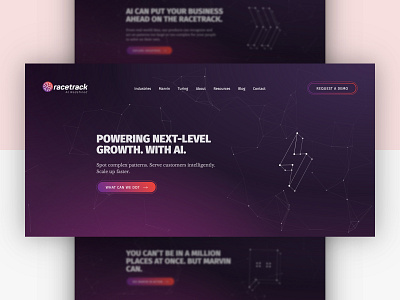 Racetrack Hero css gradients hero responsive ui ux webdesign website