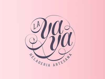 La Yaya - Heladería artesanal brand branding bussines frozen lettering logo script script font typo typography