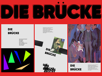 DIE BRÜCKE abstract design diebrucke dribbble expressionism german germangroup graphicdesign poster shot
