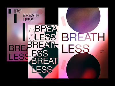 BREATHLESS POSTER abstract art colors design dribbble graphicdesign layout poster shot typography