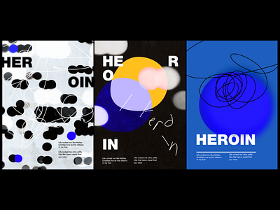 POSTERS abstract colors design dribbble graphicdesign heroin poster shot typography