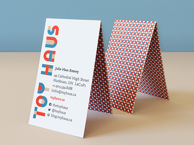 Bizcard business card identity pattern toy toystore typeface typography
