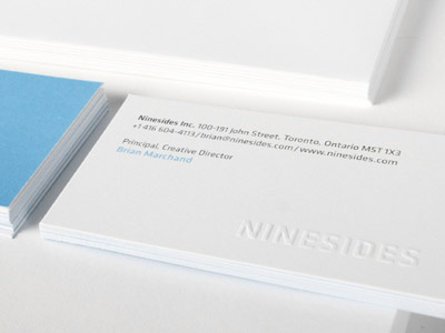 Ninesides branding embossing identity logo