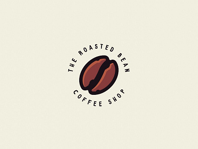 The roasted bean coffee shop branding design logo