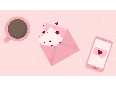 Valentine cute grain hearts illustration illustrator pink simple valentine day vector