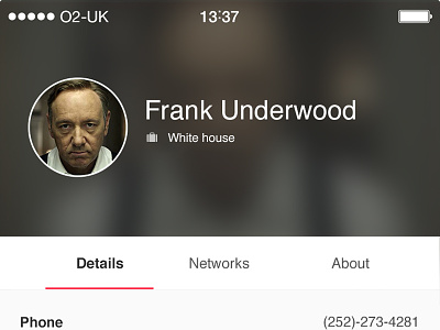 Lynker - Profile contact house of cards ios lynker networking profile segment