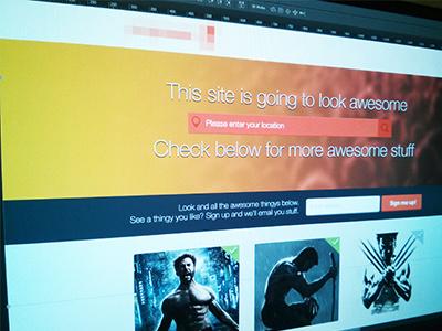 Weekend Project homepage website photoshop site ui user interface wolverine color fullscreen thingy home