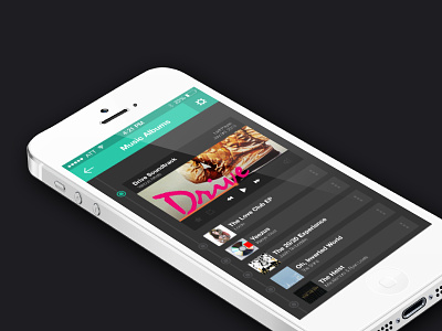 PSD - Music Player app color drive flat free ios iphone music app psd ui user interface