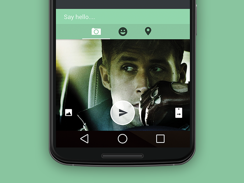 OH Chat! App. mobile design user interface chat baby goose material flat app messenger seflie android
