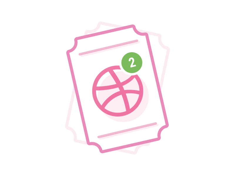 Dribbble Invite ticket flat design invitation invite dribbble
