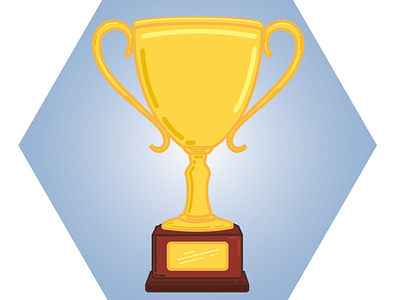 Winner cup design illustration prize trophy vector winner