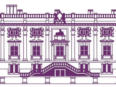 Nottingham Castle design illustration shading vector