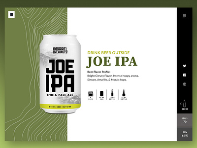 Brewing Co Website UI Product Page