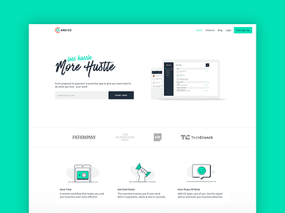 AND CO - New Site! freelance hustle website