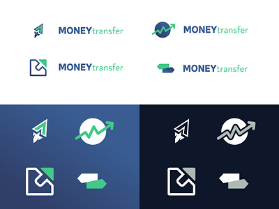MoneyTransfer Logo Variations brand brand identity graphic design logo vector