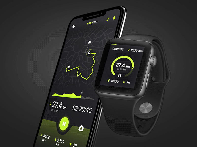 Sport app & apple watch concept