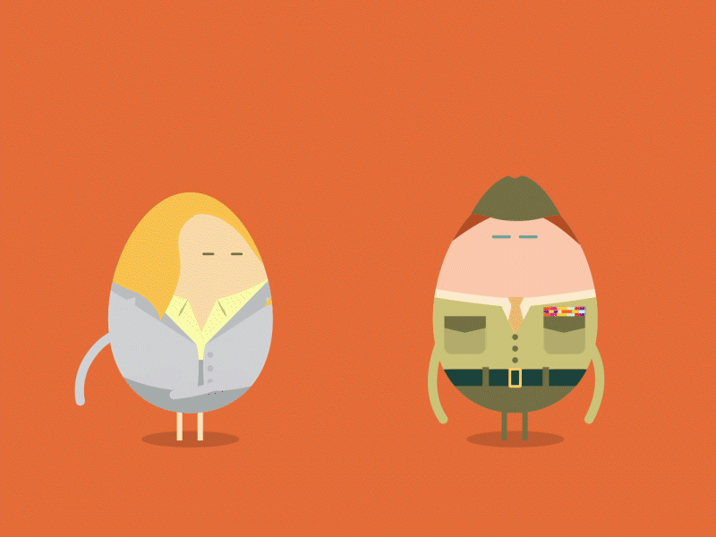 Eggland animation easter egg gif homeland illustration soldier