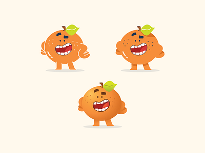 Orange Mascot character design flat design fruit illustration illustrator mascot orange smile vector