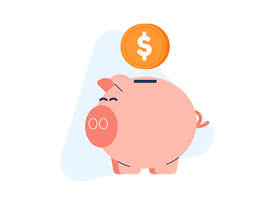 Piggy Bank coin flat design illustration illustrator piggy piggy bank vector