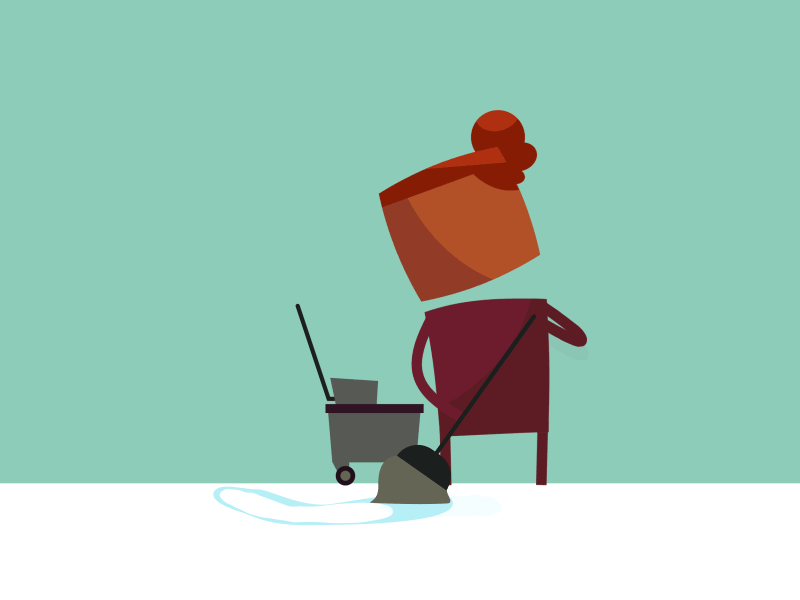 Mopping the floor by Szabó Andrea on Dribbble